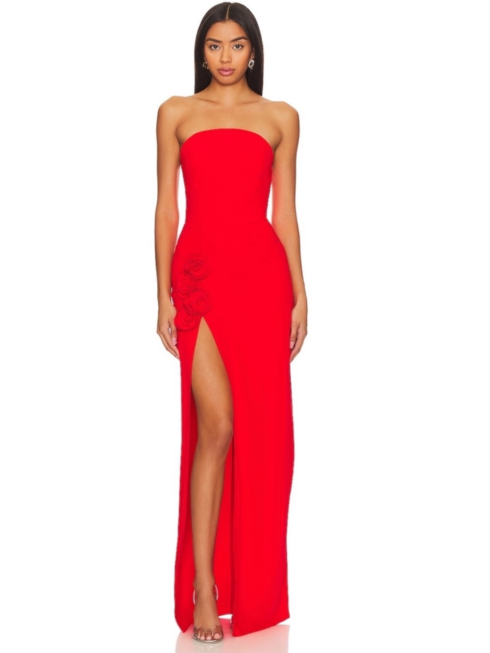 Amanda Uprichard x Revolve Wolfe Gown in Crimson